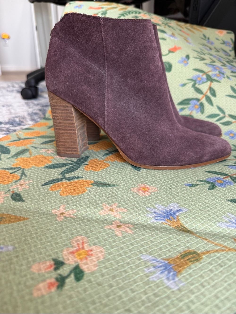 SALE 🍁Ivanka Trump Suede Ankle Bootie in Plum
